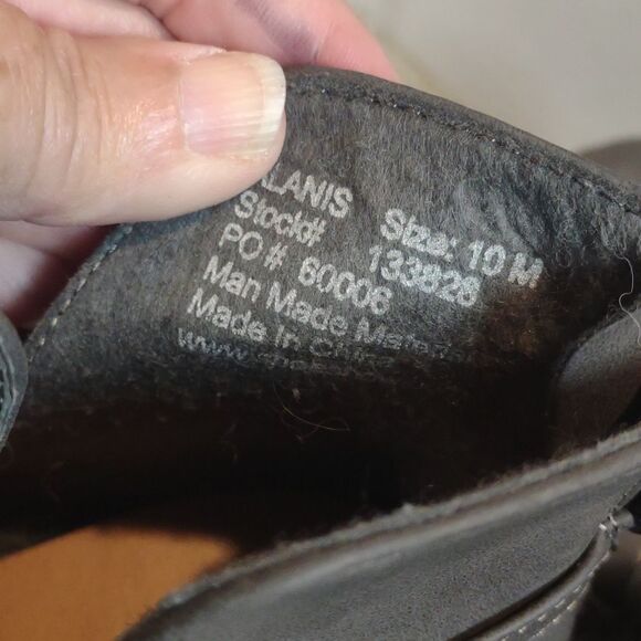 👍 Western Dominique Nicole Size 10 Grey Booties Harness Studded A14 - Picture 5 of 5